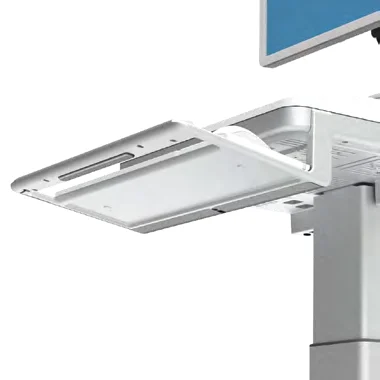Work surface and handle of the Capsa T7 cart