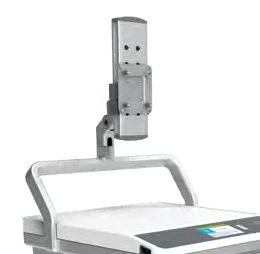 Monitor mount of the Capsa T7 above the work surface