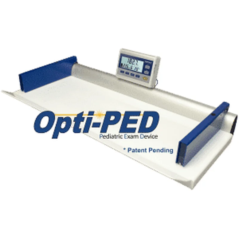 Befour MX282 Opti-PED infant scale with its tray and length paddles
