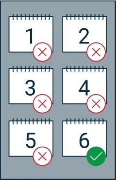 Calendar illustration from the Capsa TruHEPA instructions: the filter is changed at month six