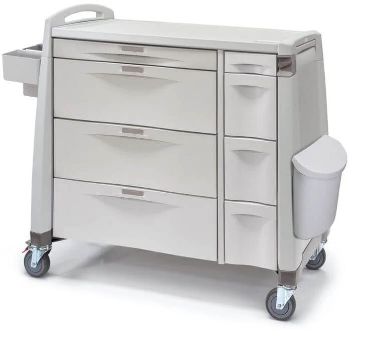 Avalo Medication Cart with drawer dividers and accessories - LIOMAR Medical Canada