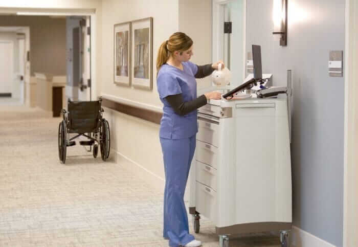 Avalo medication cart in use at a long-term care facility - Canada